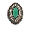 Image 1 : SILVER 16.25ctw Multicolor Gemstone Ring