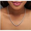 Image 1 : 14KT White Gold 10.86ctw Diamond Necklace