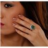 Image 2 : 14KT White Gold 6.75ct Emerald and Diamond Ring