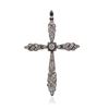 Image 1 : 14KT White Gold Diamond Cross Pendant