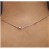 Image 6 : 14KT White Gold 0.83ctw Diamond Pendant With Chain