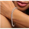 Image 5 : 14KT White Gold 7.60ctw Diamond Tennis  Bracelet