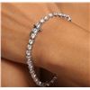 Image 7 : 14KT White Gold 7.60ctw Diamond Tennis  Bracelet
