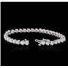 Image 8 : 14KT White Gold 7.60ctw Diamond Tennis  Bracelet