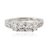 Image 1 : 14KT White Gold 1.27ctw Diamond Ring