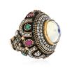 Image 2 : SILVER 18.94ctw Multicolor Gemstone Ring