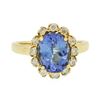 Image 1 : 14KT Yellow Gold 2.92ct Tanzanite and Diamond Ring