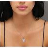 Image 2 : 14KT White Gold 0.87ctw Diamond Pendant With Chain