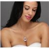 Image 1 : 14KT Rose Gold 19.54ct Kunzite and Diamond Pendant With Chain