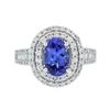 Image 1 : 14KT Two-Tone Gold 1.28ct Tanzanite and Diamond Ring