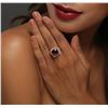 Image 2 : 14KT Rose Gold 6.72ct Garnet and Diamond Ring