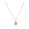 Image 3 : 14KT Rose Gold 2.77ct Aquamarine and Diamond Pendant with Chain