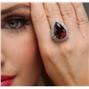 Image 1 : 14KT White Gold 11.69ct Almandite Garnet and Diamond Ring