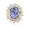 Image 1 : 14KT Yellow Gold 8.91ct Tanzanite and Diamond Ring