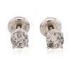 Image 1 : 14KT White Gold 1.15ctw Diamond Solitaire Earrings