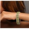 Image 5 : 14KT White Gold 40.51ctw Peridot and Diamond Bracelet