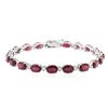 Image 1 : 14KT White Gold 21.85ctw Ruby and Diamond Bracelet