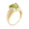 Image 7 : 14KT Yellow Gold 3.00ct Peridot and Diamond Ring