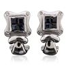 Image 1 : 14KT White Gold Sapphire and Diamond Earrings