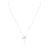 Image 1 : 14KT Rose Gold 0.15ctw Diamond Pendant With Chain