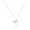 Image 2 : 14KT Rose Gold 0.15ctw Diamond Pendant With Chain