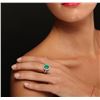 Image 1 : 14KT White Gold 3.36ct Emerald and Diamond Ring