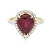 Image 3 : 14KT Yellow Gold 3.98ct Ruby and Diamond Ring