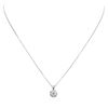 Image 3 : 14KT White Gold 0.96ctw Diamond Pendant With Chain