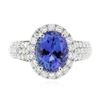 Image 1 : 14KT White Gold 2.88ct Tanzanite and Diamond Ring