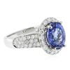 Image 2 : 14KT White Gold 2.88ct Tanzanite and Diamond Ring