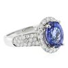 Image 2 : 14KT White Gold 2.88ct Tanzanite and Diamond Ring