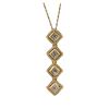 Image 1 : 14KT Yellow Gold 0.60ctw Diamond Pendant With Chain