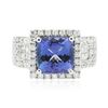 Image 1 : 14KT White Gold 3.40ct Tanzanite and Diamond Ring