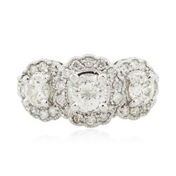 14KT White Gold 1.96ctw Diamond Ring