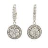 Image 3 : 14KT White Gold 3.26ctw Diamond Earrings