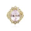 Image 3 : 14KT Yellow Gold 10.48ct Kunzite and Diamond Ring