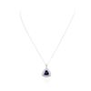 Image 3 : 14KT White Gold 2.91ct Tanzanite and Diamond Pendant With Chain