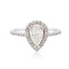 Image 1 : 14KT White Gold 0.96ctw Diamond Ring