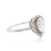 Image 2 : 14KT White Gold 0.96ctw Diamond Ring