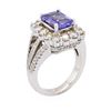 Image 6 : 14KT White Gold 2.43ct Tanzanite and Diamond Ring