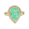 Image 3 : 14KT Yellow Gold 2.88ct Emerald and Diamond Ring