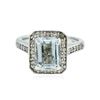 Image 3 : 14KT White Gold 2.15ct Aquamarine and Diamond Ring