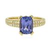 Image 1 : 14KT Yellow Gold 2.44ct Tanzanite and Diamond Ring