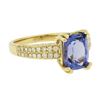 Image 2 : 14KT Yellow Gold 2.44ct Tanzanite and Diamond Ring