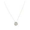 Image 1 : 14KT Rose Gold 0.94ctw Blue Diamond Peace Pendant With Chain