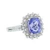 Image 2 : 14KT White Gold 3.60ct Tanzanite and Diamond Ring