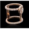 Image 4 : 14KT Rose Gold 1.23ctw Diamond Ring