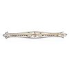 Image 2 : Platinum 1.04ctw Diamond Brooch