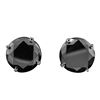 Image 1 : 14KT White Gold 3.31ctw Black Diamond Earrings