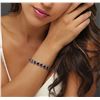 Image 2 : 14KT White Gold 31.32ctw Corundum and Diamond Bracelet